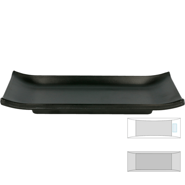 Black Melamine Sushi Plates